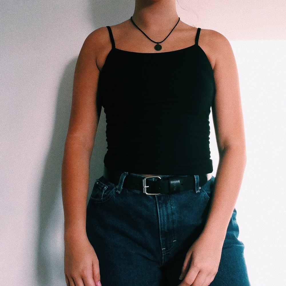 basic black cami
